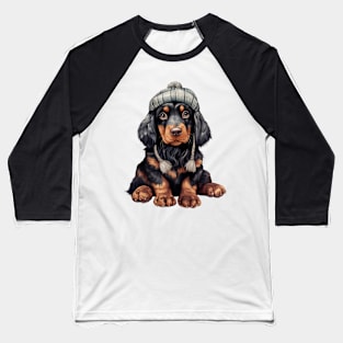 Winter Gordon Setter Dog Baseball T-Shirt